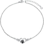 Always in My Heart Paw Print Necklace – Pet Memorial Gift