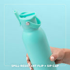 Swig Life 26oz Insulated Water Bottle, Travel Water Bottle with Straw and Lid, Cup Holder Friendly, Stainless Steel (Electric Slide)