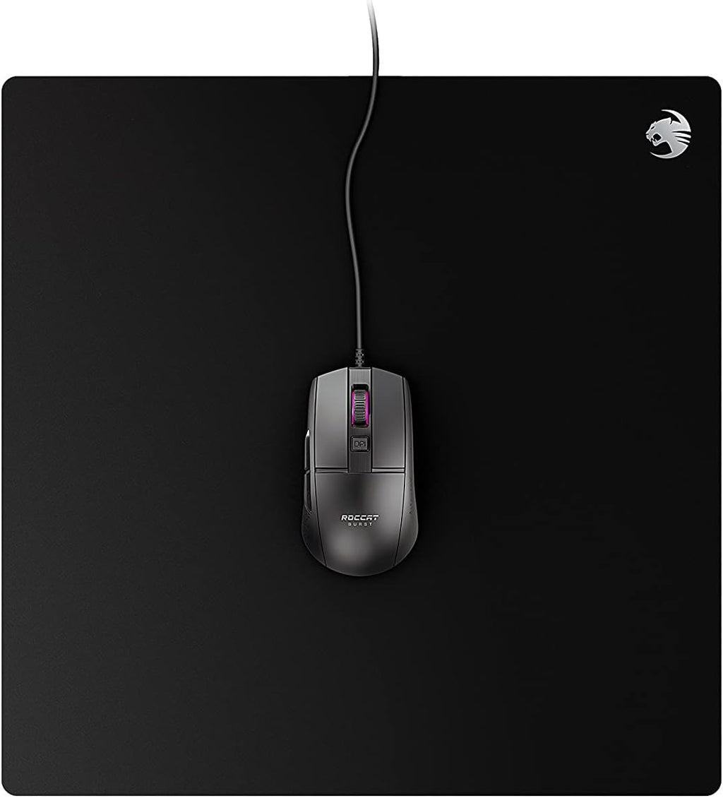 ROCCAT Sense Core Small PC Gaming Mousepad, Non-Slip Rubber Back, Balanced Micro-Weave Cloth Surface, Durable Computer Desk Mat, Square, Black