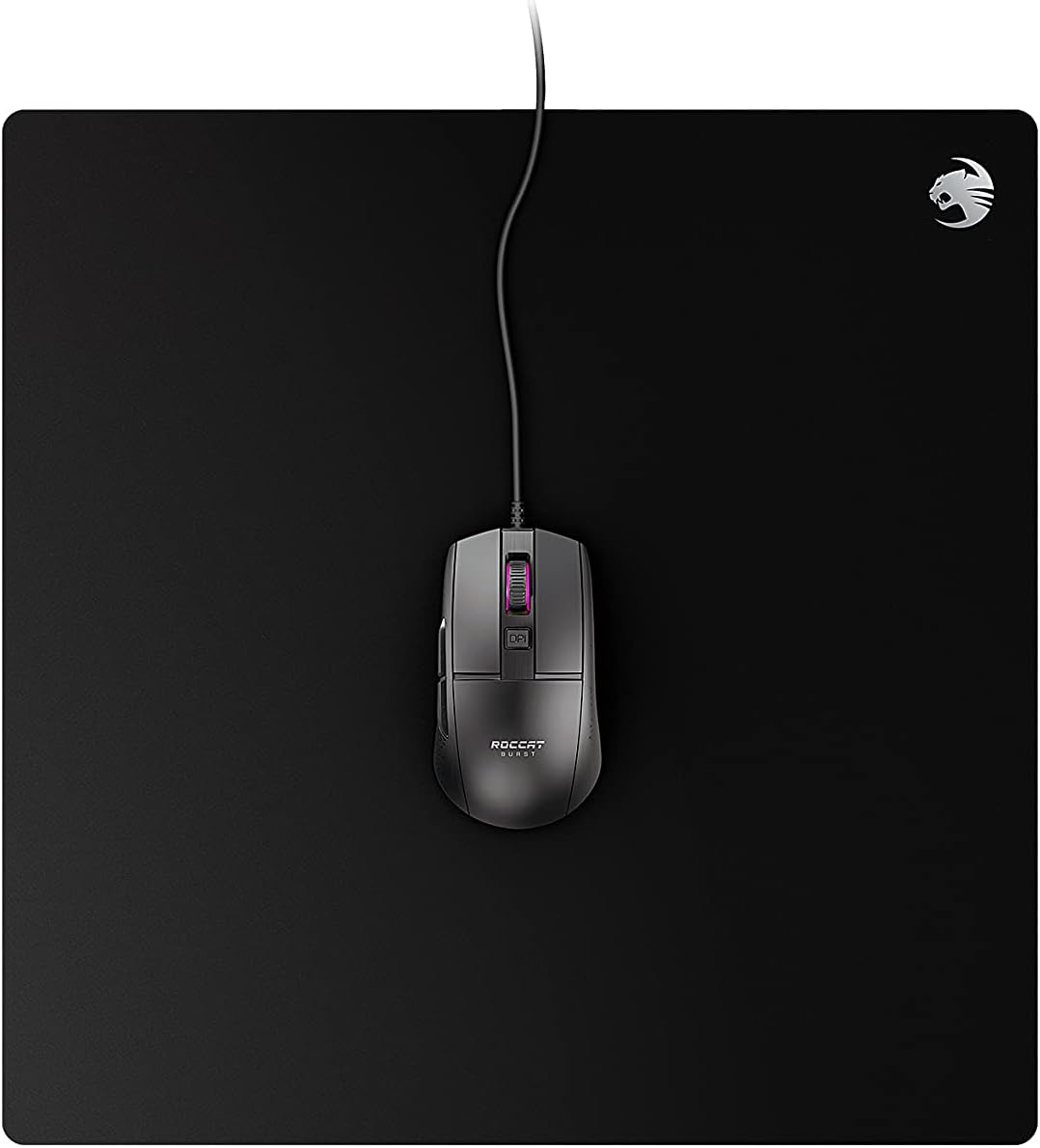 ROCCAT Sense Core Small PC Gaming Mousepad, Non-Slip Rubber Back, Balanced Micro-Weave Cloth Surface, Durable Computer Desk Mat, Square, Black