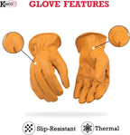 Kinco 81Hk Lined Grain Buffalo Leather Ranch and Work Glove, X-Large