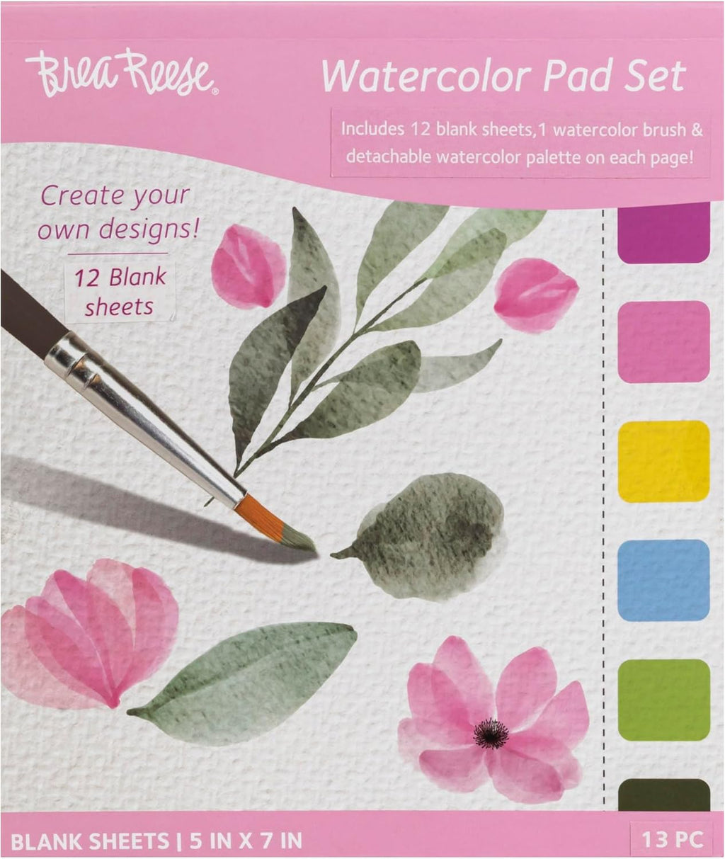 Brea Reese Blank Watercolor Pad Set, Classic Colors
