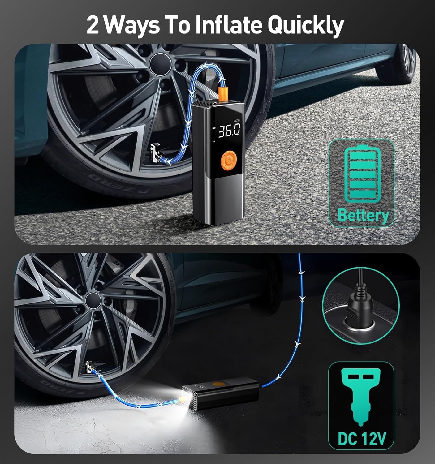 Tire Inflator Portable Air Compressor