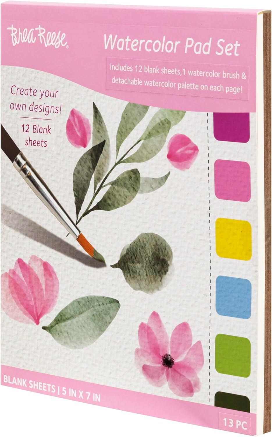 Brea Reese Blank Watercolor Pad Set, Classic Colors