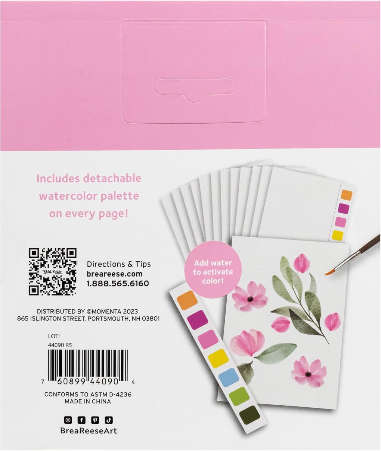 Brea Reese Blank Watercolor Pad Set, Classic Colors