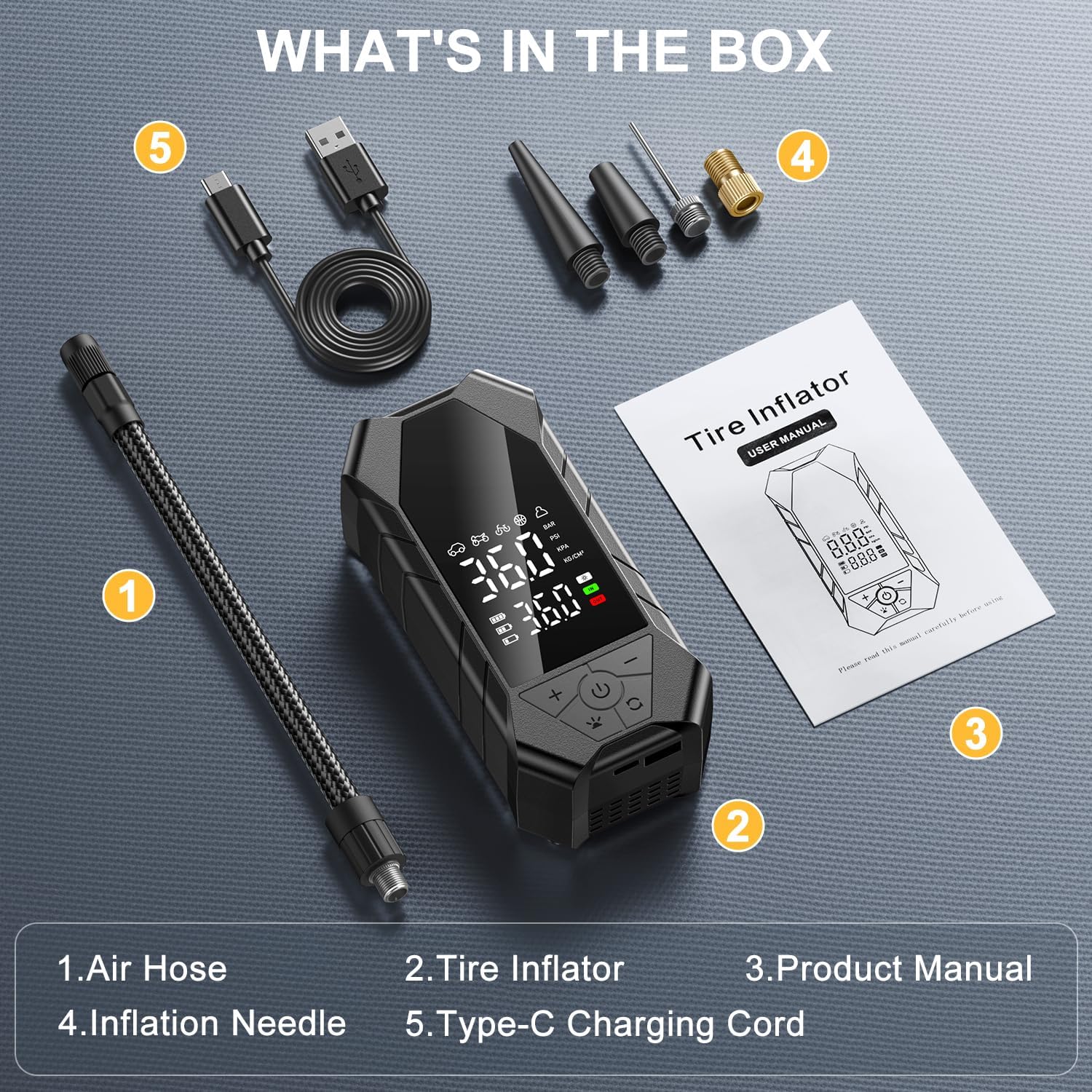 Tire Inflator Portable Air Compressor