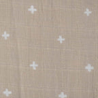 Little Unicorn Premium Crib Sheet | Breathable & Super-Soft Muslin Fabric (Taupe Cross)