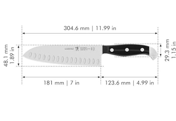 HENCKELS Hollow Edge Santoku Knife 7-inch