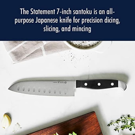 HENCKELS Hollow Edge Santoku Knife 7-inch