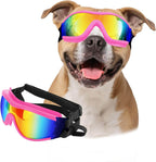 PETLESO Dog Goggles Large Breed, Large Dog Sunglasses Eye Protection for Dogs Windproof Goggles for Medium Large Dog Riding Biking Driving, Black