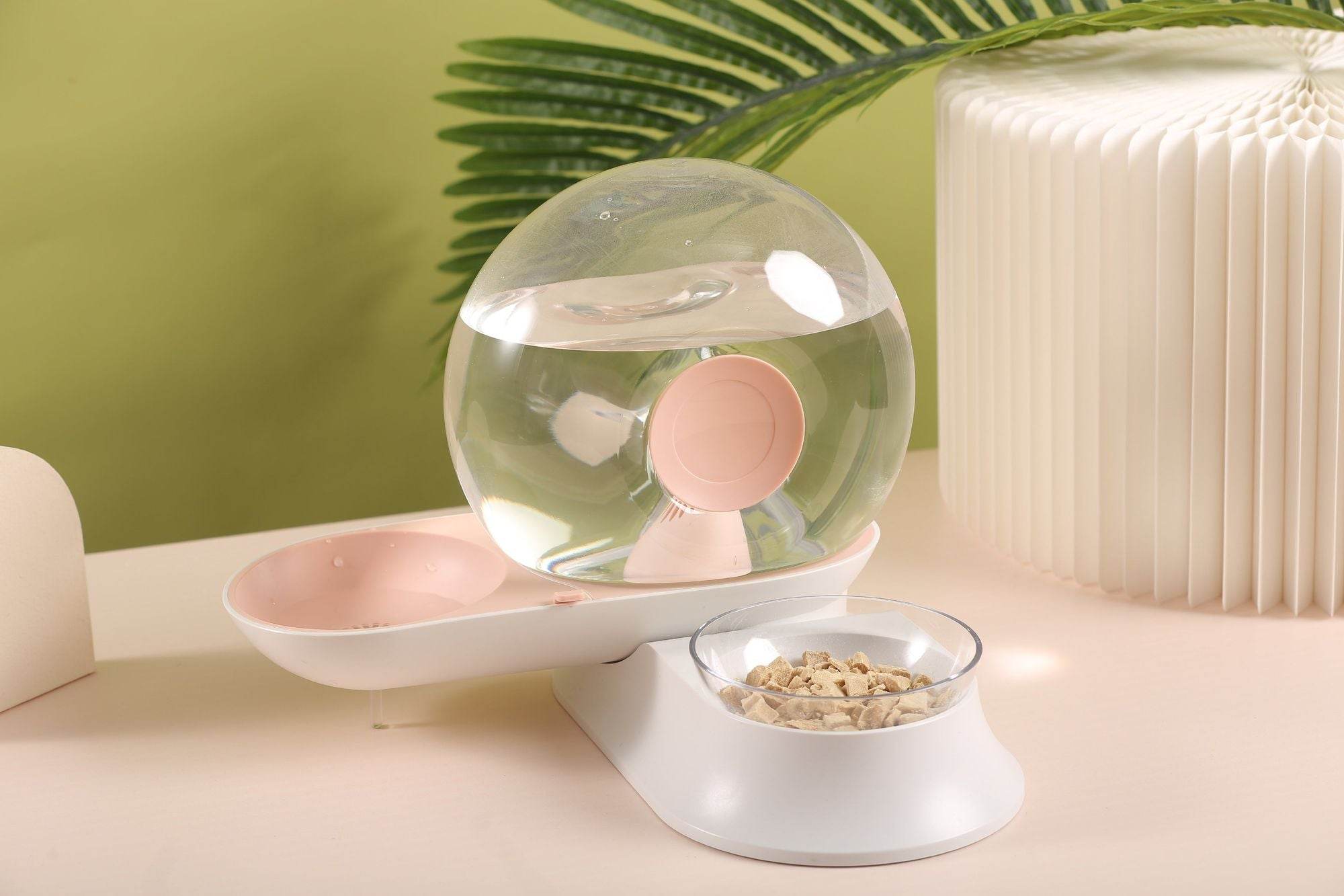 Auto-Myst Automatic Gravity Pet Water Dispenser - 2-in-1 Filtered Water & Food Bowl System with 2.8L Capacity