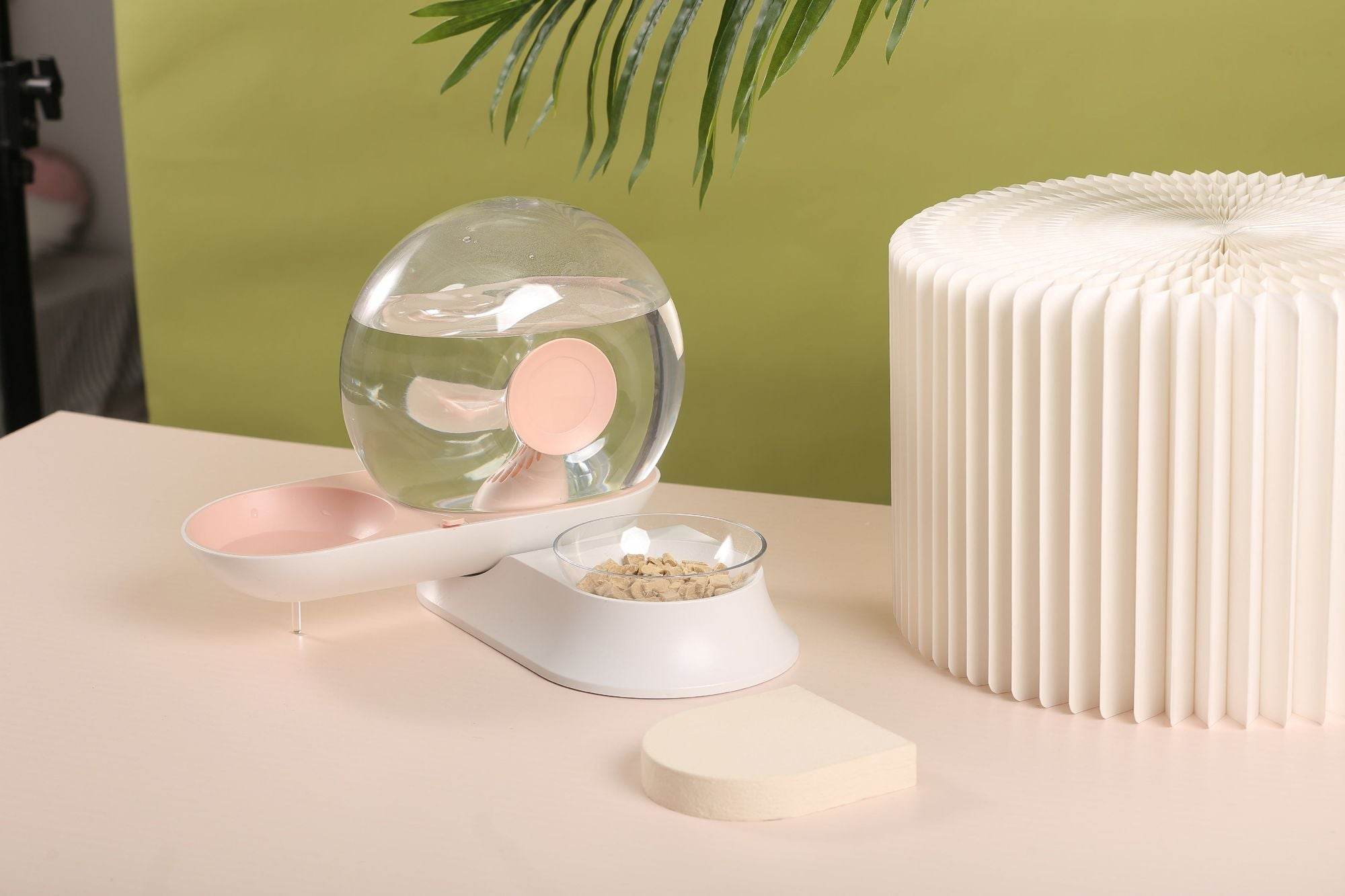 Auto-Myst Automatic Gravity Pet Water Dispenser - 2-in-1 Filtered Water & Food Bowl System with 2.8L Capacity